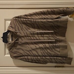 Jane and Delancey Zebra Print Hooded Knit Top